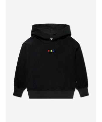 MSGM Kids Logo Hoodie in Black votre