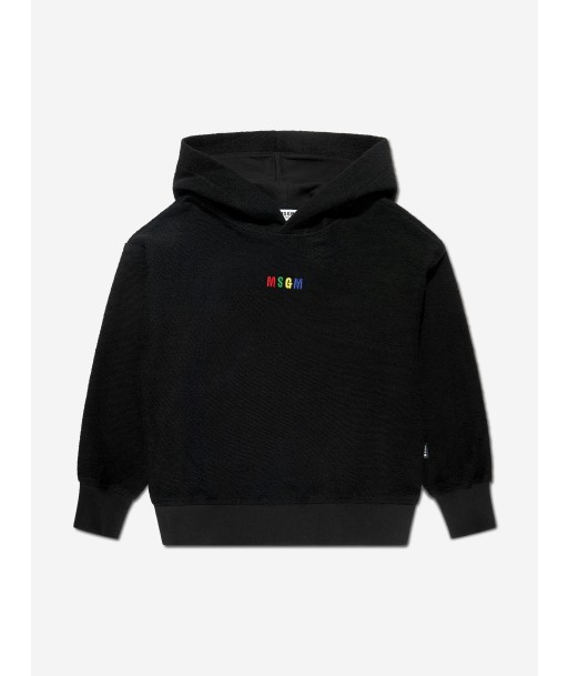 MSGM Kids Logo Hoodie in Black votre