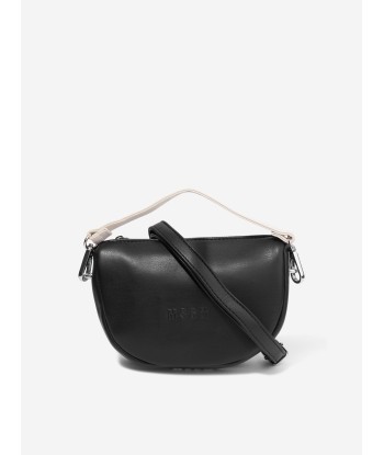 MSGM Girls Eco-Leather Shoulder Bag in Black de France