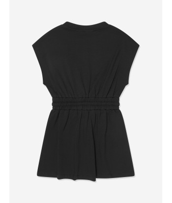 MSGM Girls Sleeveless T-Shirt Dress in Black l'évolution des habitudes 