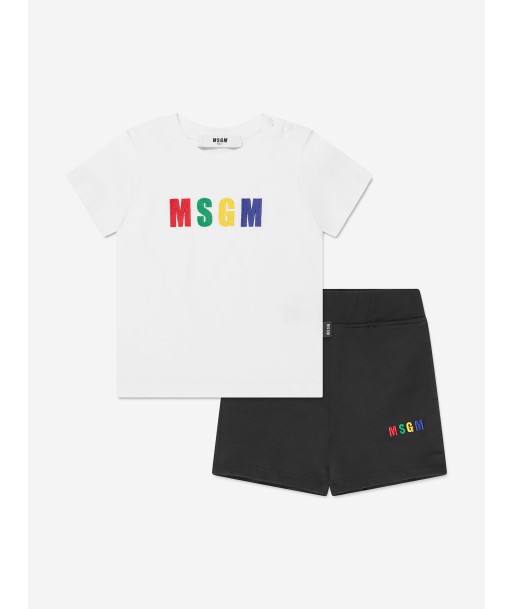 MSGM Baby T-Shirt And Shorts Set in Black Voir les baskets