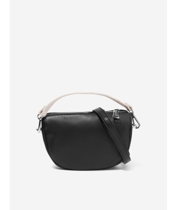 MSGM Girls Eco-Leather Shoulder Bag in Black de France