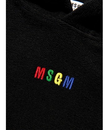 MSGM Kids Logo Hoodie in Black votre