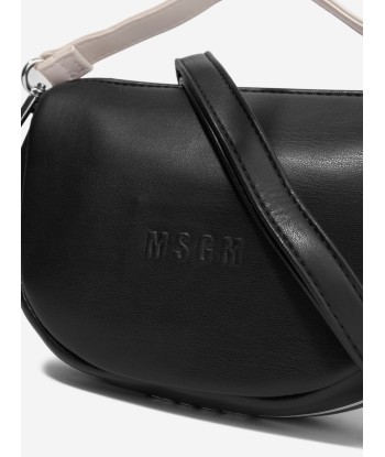 MSGM Girls Eco-Leather Shoulder Bag in Black de France