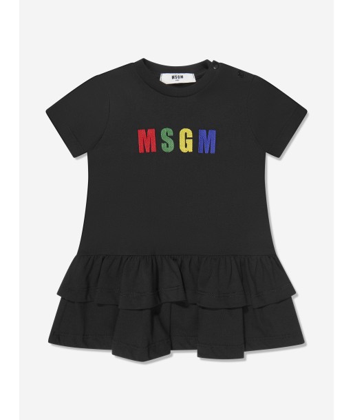 MSGM Baby Girls Logo T-Shirt Dress in Black sélection de produits