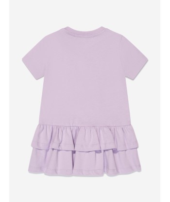 MSGM Baby Girls Logo T-Shirt Dress in Lilac livraison et retour toujours gratuits