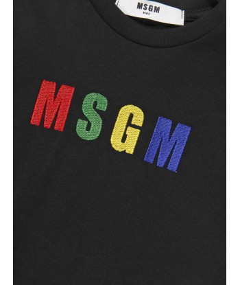 MSGM Baby Girls Logo T-Shirt Dress in Black sélection de produits