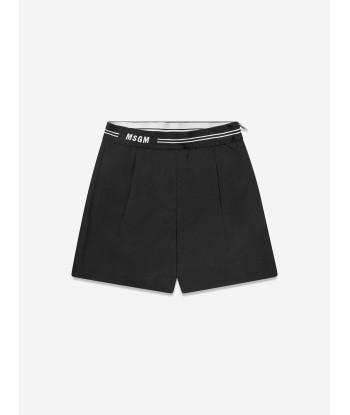 MSGM Girls Technical Shorts in Black Venez découvrir notre 