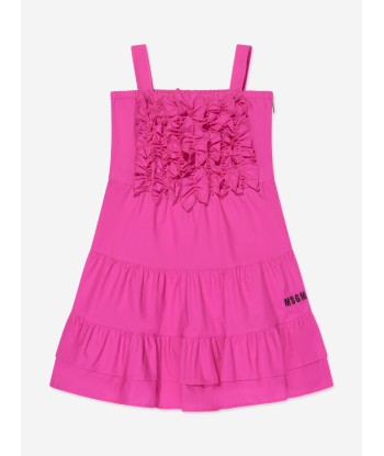 MSGM Girls Ruffle Dress in Pink offre 