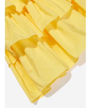 MSGM Girls Midi Ruffle Skirt in Yellow sélection de produits