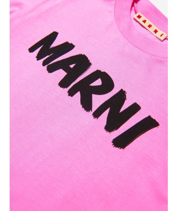 MARNI Girls Chest Logo Print T-Shirt Faites des économies