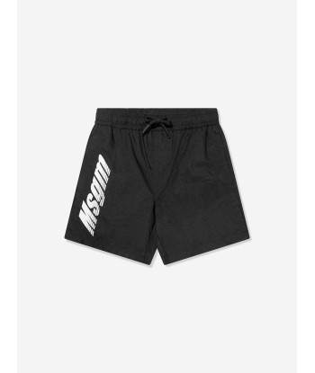 MSGM Boys Logo Swim Shorts in Black JUSQU'A -70%! 