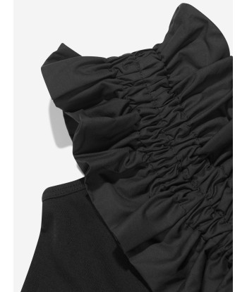 MSGM Girls Asymetrical Bodysuit in Black solde