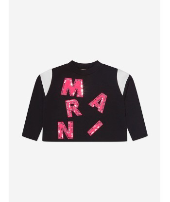 MARNI Girls Contrast Letter Logo Sweatshirt pas cher