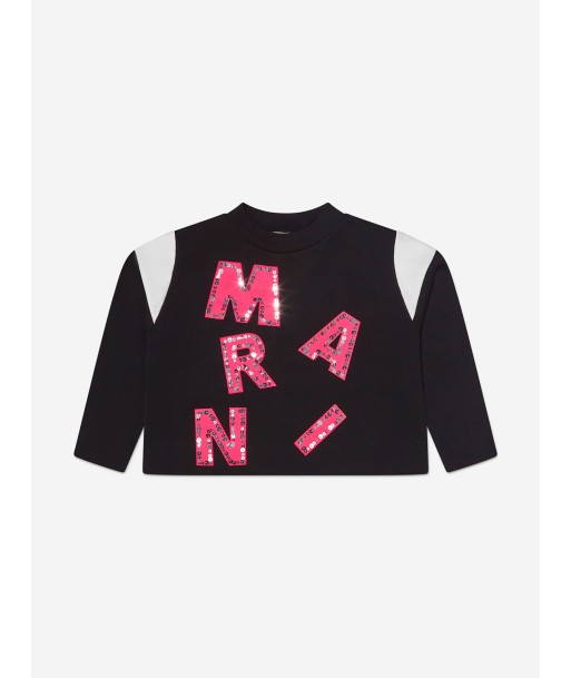 MARNI Girls Contrast Letter Logo Sweatshirt pas cher