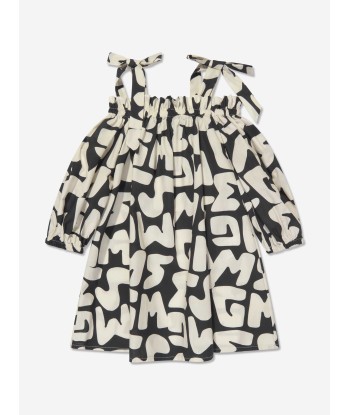 MSGM Girls Cold Shoulder Mini Dress In Black du meilleur 