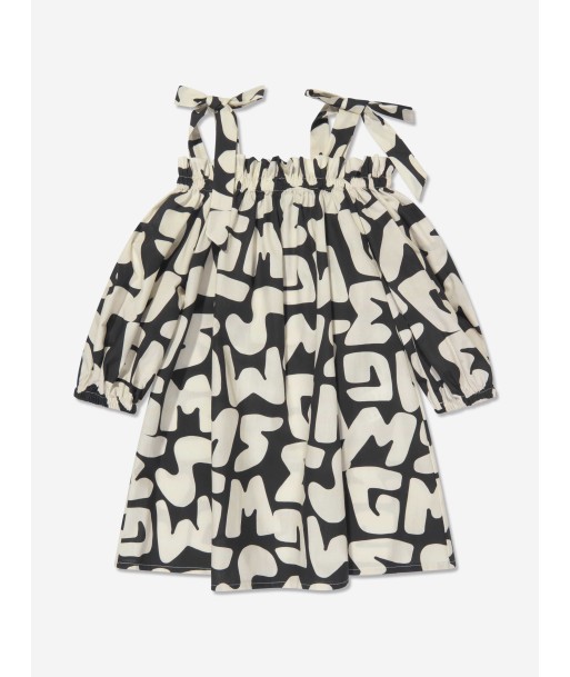 MSGM Girls Cold Shoulder Mini Dress In Black du meilleur 