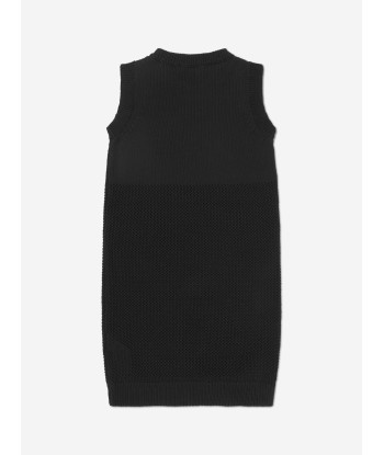 MSGM Girls Tank Top Logo Dress in Black la livraison gratuite