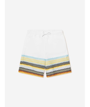 Missoni Boys Zig Zag Swim Shorts in White offre 