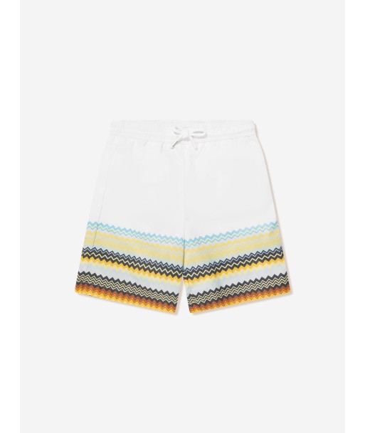 Missoni Boys Zig Zag Swim Shorts in White offre 