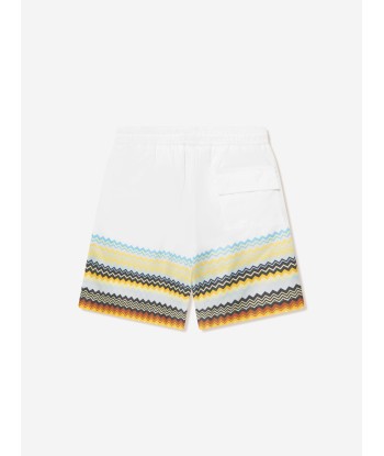 Missoni Boys Zig Zag Swim Shorts in White offre 