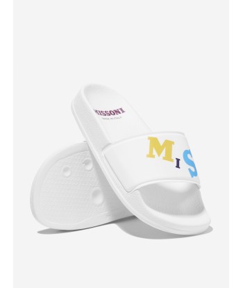 Missoni Kids Logo Sliders in White Comment ça marche