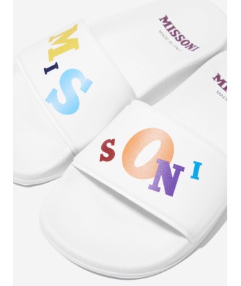 Missoni Kids Logo Sliders in White Comment ça marche