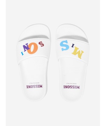 Missoni Kids Logo Sliders in White Comment ça marche