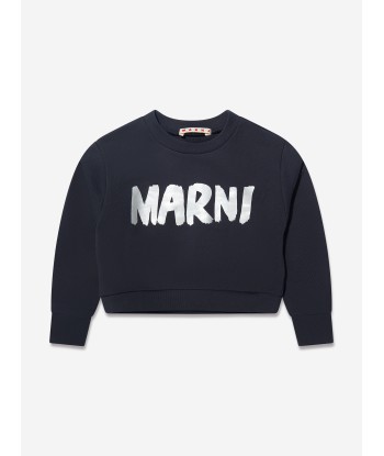 MARNI Girls Cropped Logo Sweatshirt Véritable concentré