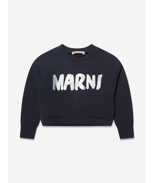 MARNI Girls Cropped Logo Sweatshirt Véritable concentré