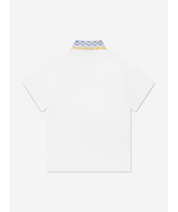 Missoni Boys Short Sleeve Logo Shirt in White en stock