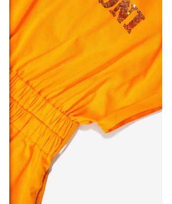 Missoni Girls Jersey Logo Playsuit in Mustard chez Cornerstreet bien 