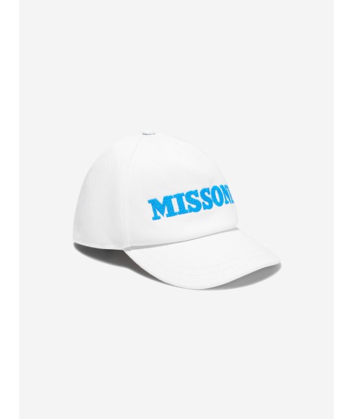 Missoni Kids Logo Cap in White Les magasins à Paris et en Île-de-France