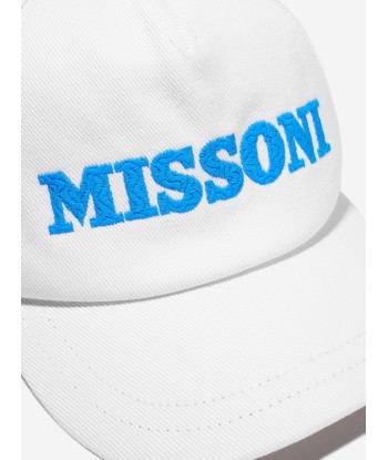 Missoni Kids Logo Cap in White Les magasins à Paris et en Île-de-France