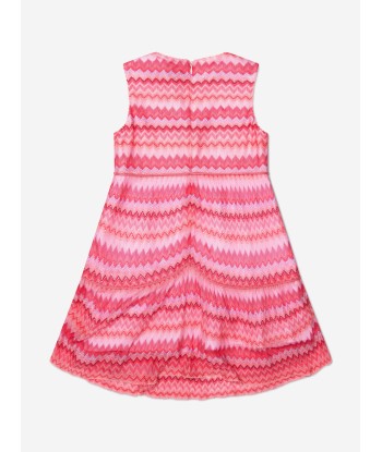 Missoni Girls Zig Zag Knit Dress in Pink prix