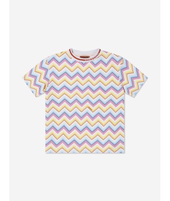 Missoni Girls Zig Zag T-Shirt in Multicolour pas cheres