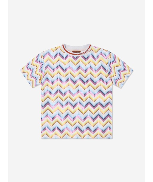 Missoni Girls Zig Zag T-Shirt in Multicolour pas cheres