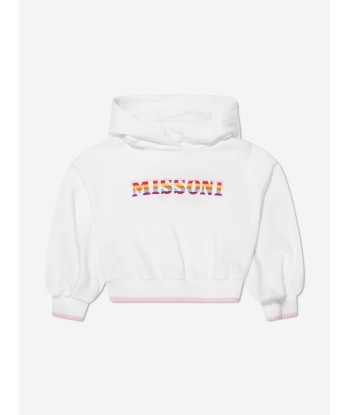 Missoni Girls Logo Hoodie in White l'évolution des habitudes 