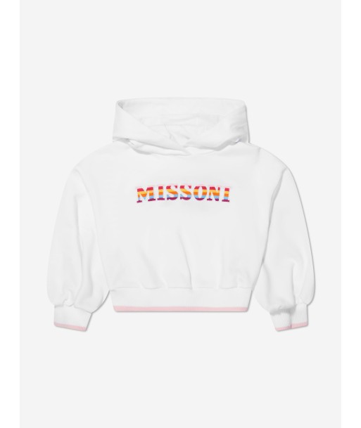 Missoni Girls Logo Hoodie in White l'évolution des habitudes 