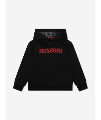 Missoni Kids Logo Hoodie in Black de l' environnement