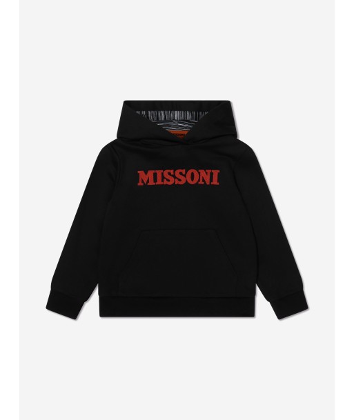 Missoni Kids Logo Hoodie in Black de l' environnement