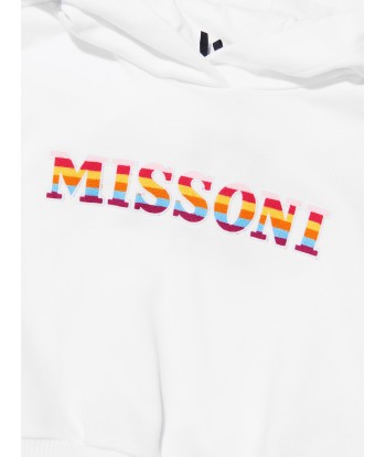 Missoni Girls Logo Hoodie in White l'évolution des habitudes 