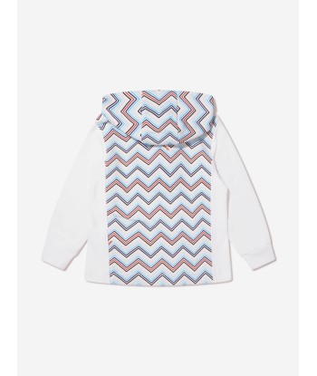 Missoni Boys Logo Hoodie in White pas chere