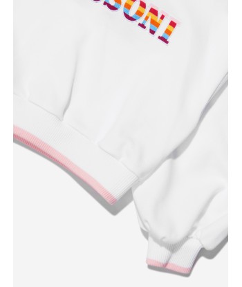 Missoni Girls Logo Hoodie in White l'évolution des habitudes 