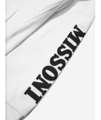 Missoni Boys Logo Hoodie in White pas chere