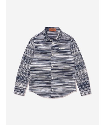 Missoni Boys Long Sleeve Shirt in Blue en stock