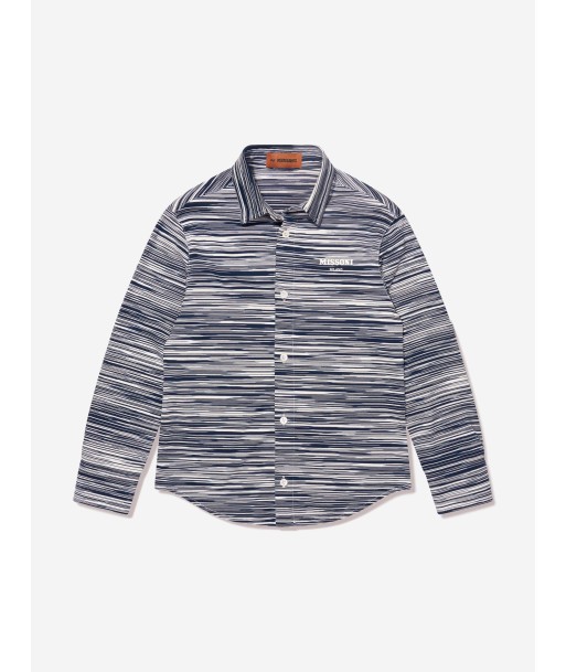 Missoni Boys Long Sleeve Shirt in Blue en stock