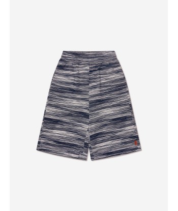 Missoni Boys Striped Jersey Shorts in Blue les ctes