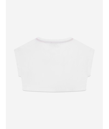 Missoni Girls Logo T-Shirt Top in White JUSQU'A -70%! 