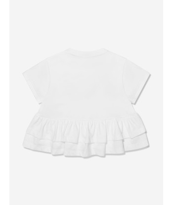 Missoni Girls Zig Zag Ruffle Top in White prix pour 